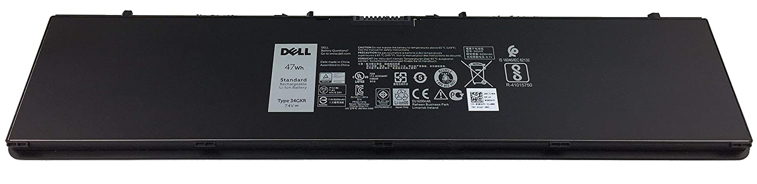 Dell Battery 4 Cells 47Wh for Dell Latitude E7440 and E7450 (Type 34GKR)-- MPN: 34GKR/E7440