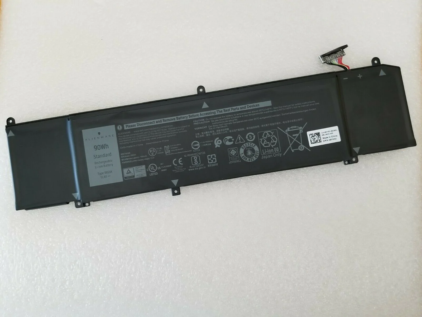 Dell - laptop battery for Alienware XRGXX 06YV0V 1F22N M15 M17 Series