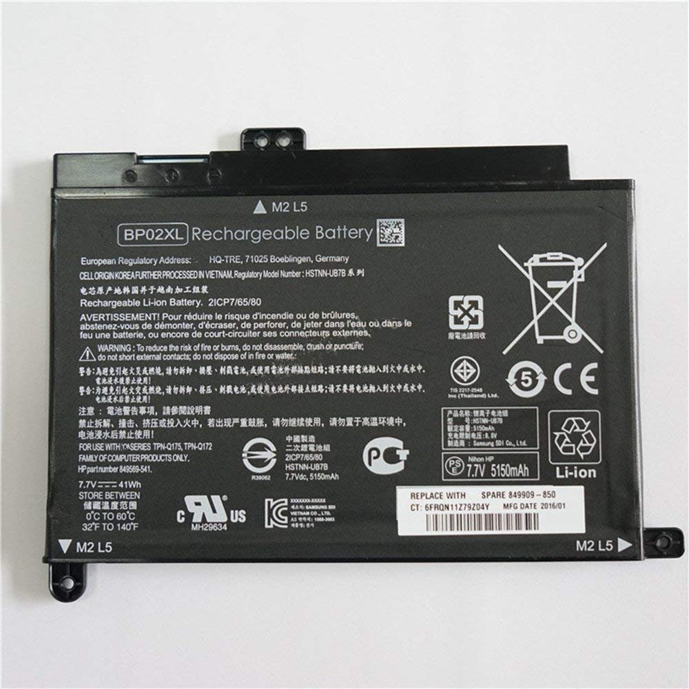 HP Pavilion 15-AU001NI - 2 Cell BP02XL HP original Laptop Notebook Battery-- MPN: BP02XL - Image 2