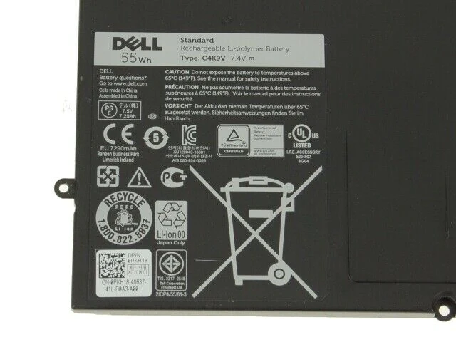 Dell PKH18 C4K9V Laptop Battery Dell XPS 12 13 9Q33 9333 L221x 13-L322X 12D-1708 Notebook Tablet - Image 2