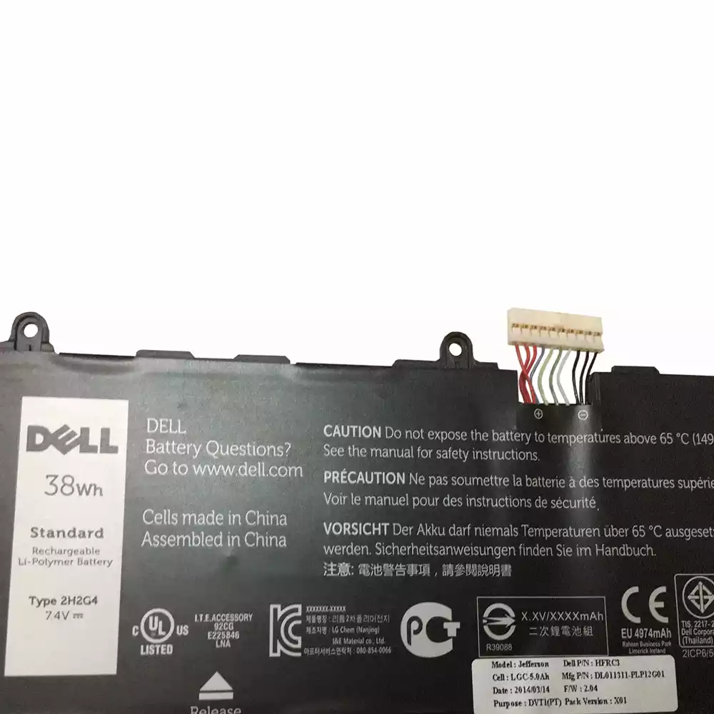 7.4V 38wh - 2H2G4 Laptop Battery compatible with DELL Venue 11 Pro 7140 2H2G4 21CP5/63/105 2217-2548 Tablet