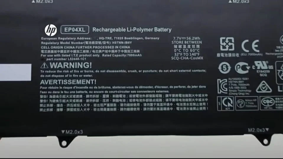 HP original EP04XL HP Elite Dragonfly G1, Elite Dragonfly G2, Elite Dragonfly-8MK79EA HSTNN-DB9J, HSTNN-IB8Y Elite Dragonfly Series Laptop Battery - Image 4