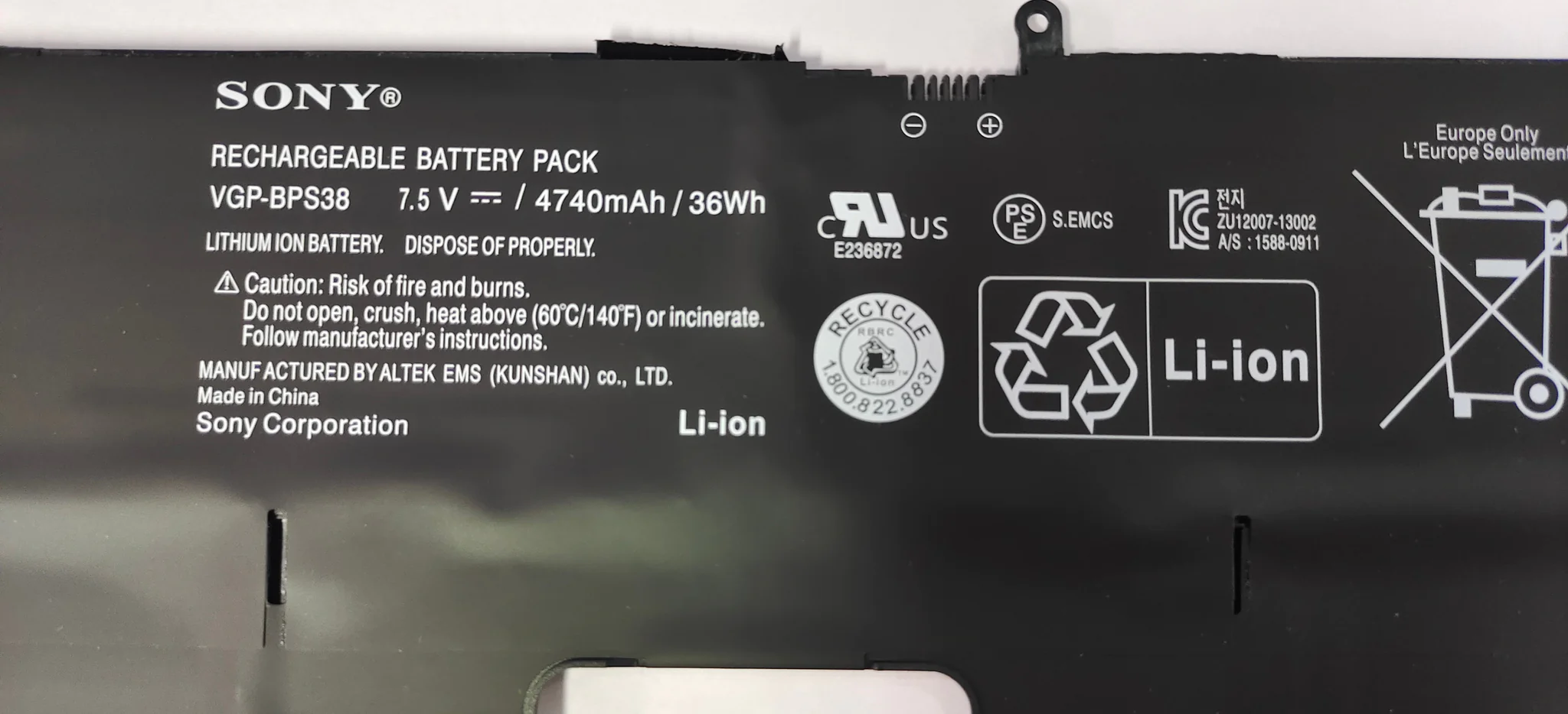 7.5V 4690mAh 36wh Original VGP-BPSE38 Sony Svp13 Pro13 Pro11 Ultrabook Vgp-bpse38 P13218 P13219 Laptop Battery - Image 3